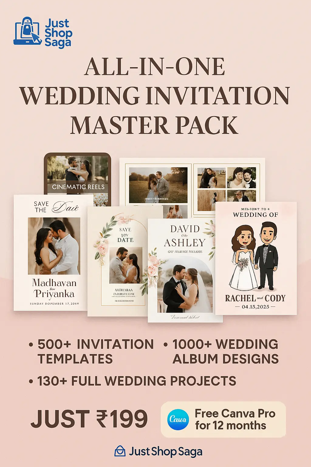 All-in-One Wedding Invitation Pack