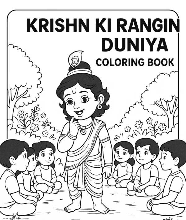 Krishna Ki Rangin Dunia – Geeta Coloring Pages for Kids