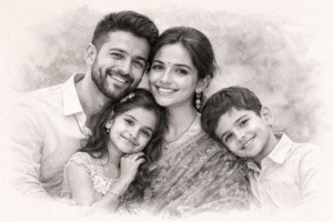 Family memories (Handmade sketch)